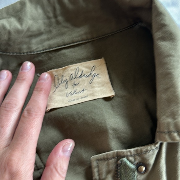 Lily Aldridge for Velvet by Graham & Spencer Army Jacket size small. - Picture 5 of 7
